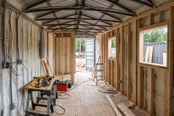 20ft High Cube container converted into a living space